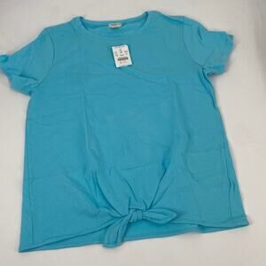 NWT J.Crew Crewcuts Frosty Aqua Tie Front top